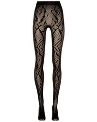Wolford - Python Print Net Tights - Lyst