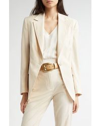 Eleventy - Pinstripe One-Button Stretch Virgin Wool Blend Blazer - Lyst