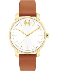 Movado - Bold Access Leather Strap Watch, 34Mm - Lyst