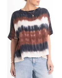 ocean + main - Tie Dye Square Gauze Top - Lyst