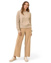 Pact - Organic Cotton Cable Knit Crew Sweater - Lyst