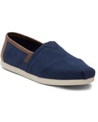 TOMS - Alpargata Faux Leather Trim Slip-On Sneaker - Lyst