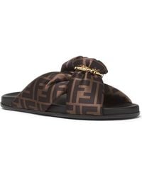 Fendi - Feel Knotted Slide Sandal - Lyst