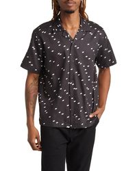 Saturdays NYC - Canty Light Reflection Geo Print Short Sleeve Button-up Shirt - Lyst
