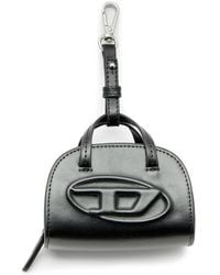 DIESEL - Mini 1Dr Dome Leather Bag Charm - Lyst