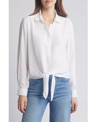 Beach Lunch Lounge - Magnolia Tie Front Button-up Shirt - Lyst