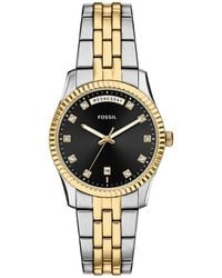 Fossil - Scarlette Crystal Marker Bracelet Watch, 34Mm - Lyst