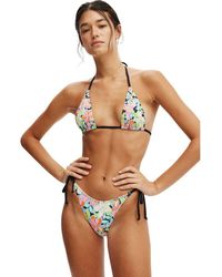 Cotton On - Fixed Tie Side Brazilian Bikini Bottom - Lyst