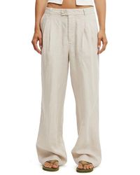 Cotton On - Elle Linen Wide Leg Suiting Pant - Lyst