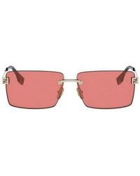 Fendi - Sky Rimless Rectangular Sunglasses - Lyst