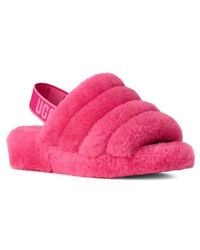 UGG - Fluff Yeah Faux Fur Slingback Sandal - Lyst