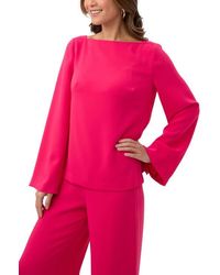 Trina Turk - Sarese Long Sleeve Boat Neck Top - Lyst