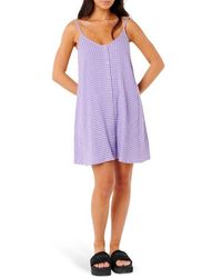 Rip Curl - Premium Surf Gingham Cotton Cover-Up Sundress - Lyst