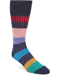 Paul Smith - Errol Stripe Cotton Blend Crew Socks - Lyst