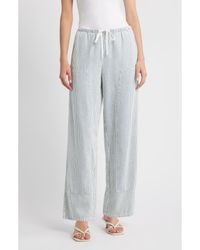 Rails - Sanderson Stripe Wide Leg Cotton Blend Drawstring Pants - Lyst
