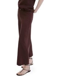 Mango - Cotton & Linen Blend Crop Straight Leg Pants - Lyst