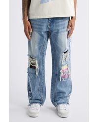 DIET STARTS MONDAY - Truck Stop Ripped Straight Leg Jeans - Lyst