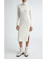Eleventy - Long Sleeve Virgin Wool & Cashmere Turtleneck Sweater Dress - Lyst