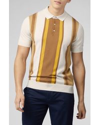 Ben Sherman - Vertical Stripe Polo Sweater - Lyst