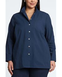 Foxcroft - Carolina Seersucker Cotton Blend Button-up Shirt - Lyst