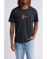 Obey - Half Icon Cotton Graphic T-shirt - Lyst