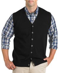 Oak Hill by DXL - Big & Tall Button-Front Sweater Vest - Lyst