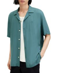 AllSaints - Venice Relaxed Fit Short Sleeve Button-Up Camp Shirt - Lyst