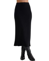 Bella Dahl - Rib Knit Midi Skirt - Lyst