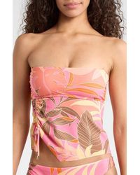 Sanctuary - Ruched Side Bandeau Tankini Top - Lyst