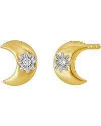 Bony Levy - Icon Petite Crescent Stud Earrings - Lyst