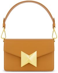 Mac Duggal - Classic Leather Plated Hardware Shoulder Bag - Lyst