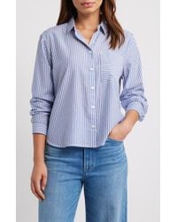 Beach Lunch Lounge - Candy Stripe Cotton Blend Button-Up Shirt - Lyst