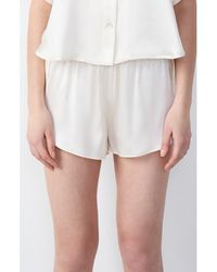Etam - Pearly Silk Pajama Shorts - Lyst