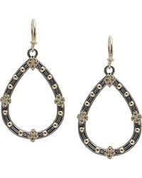 Armenta - Old World Crivelli Black Diamond Drop Earrings - Lyst