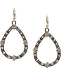 Armenta - Old World Crivelli Black Diamond Drop Earrings - Lyst