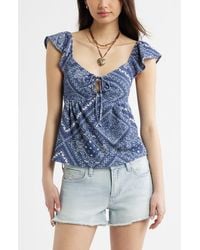 BP. - Flutter Sleeve Top - Lyst