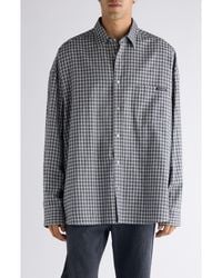 Acne Studios - Soffia Relaxed Fit Check Flannel Button-Up Shirt - Lyst