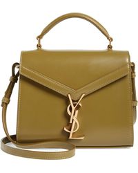 Saint Laurent - Cassandre Mini Monogram Ysl Box Calf Top-Handle Bag - Lyst