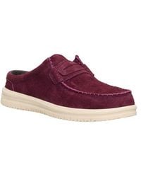 HEYDUDE - Wally Nxt Suede Loafer Mule - Lyst