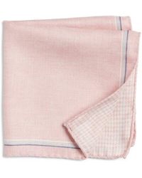Jack Victor - Crestwool Solid & Houndstooth Check Reversible Silk Pocket Square - Lyst
