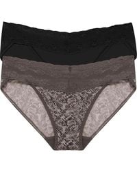 Natori - Bliss Perfection Lace Trim Bikini Brief 2-Pack - Lyst
