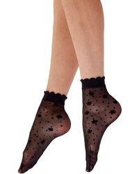 Pretty Polly - Delicate Scalloped Sheer Ankle Socks - Lyst