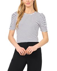 Halogen® - Puff Sleeve Stripe Tee - Lyst