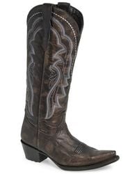 Circle - Contrast Embroidery Tall Western Boot - Lyst