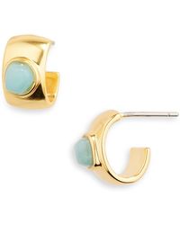 Madewell - Stone Collection Amazonite Hoop Earrings - Lyst