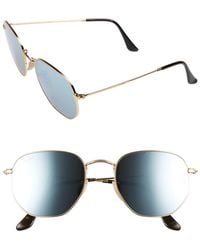 Ray-Ban - 54Mm Hexagonal Flat Lens Sunglasses - Lyst