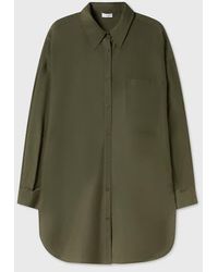 SILK LAUNDRY - Cotton Silk Round Shirt - Lyst