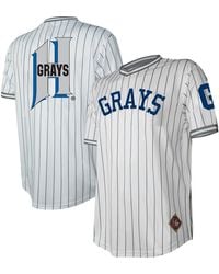 Stitches - Homestead Grays V-Neck Jersey - Lyst