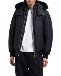 Moose Knuckles - Original Genuine Shearling Trim Water & Wind Resistant 650 Fill Power Down Ballistic Bomber Jacket - Lyst