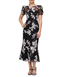 JS Collections - Hope Floral Embroidered Cocktail Dress - Lyst
